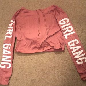 cropped hoodie size small